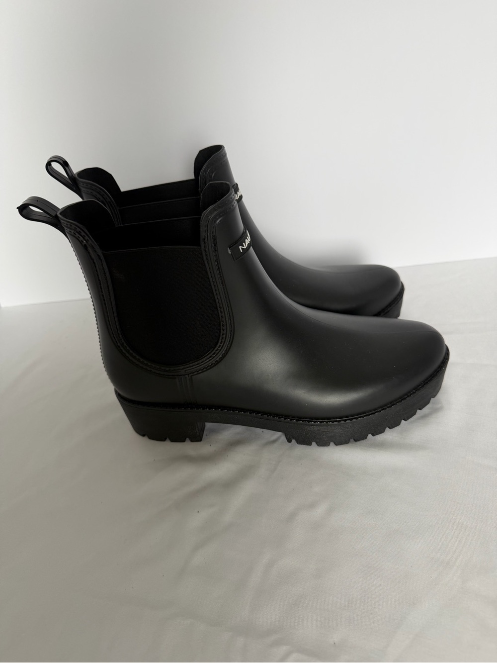 Nautica Black Chelsea Rain Ankle Boots - Picture 4 of 4